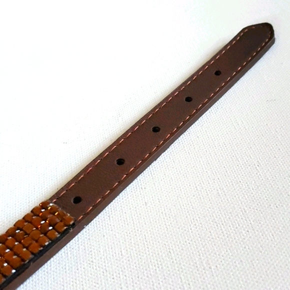 Dog Collar AKC Brown on Brown Bling - Picture 8 of 14